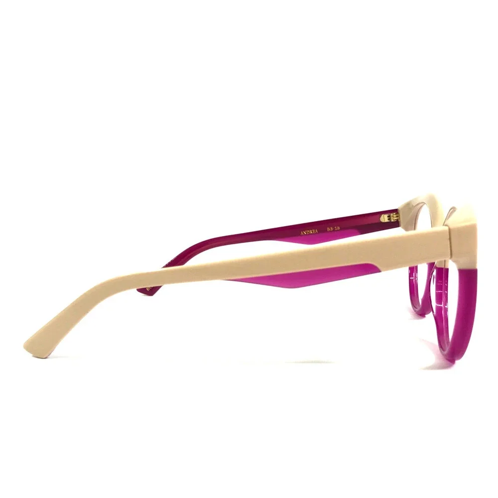 Alfred Kerbs Eyeglasses Frames ANDREA BEPU Beige Clear Purple Fuchsia 53-18-145